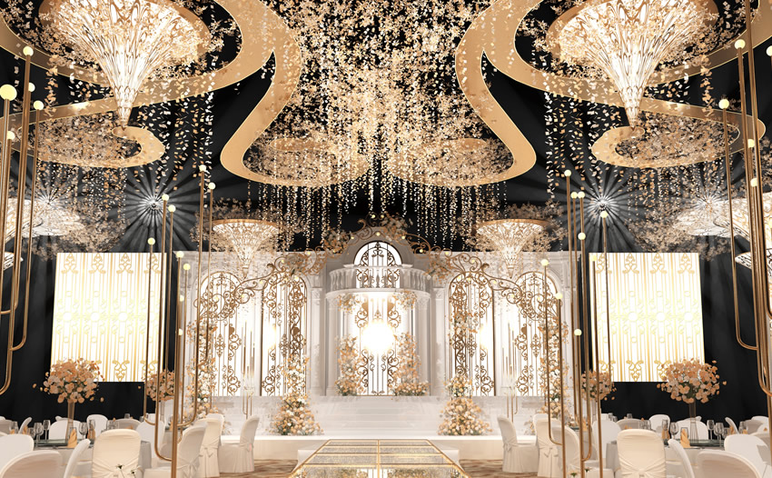 江山花木兰喜事汇金色大厅效果展示